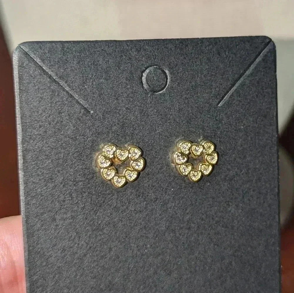 3/$30 14k Gold Plated Heart Earrings
